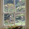 Uv Skeleton Halloween Static Glass Showcase Living Room Home Decor Stickers