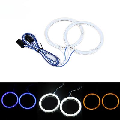 1 Pair 85/95mm COB Halo Ring Bulb Daytime Running Headlight Lamp Car LED Angel Eyes Light Yellow/Blue/White Accessories