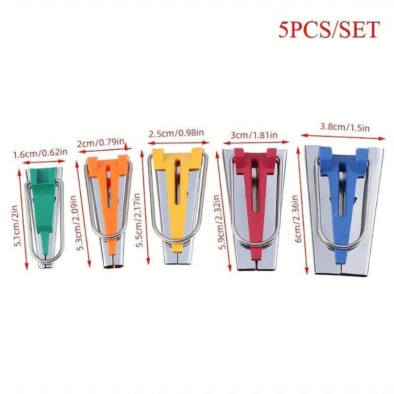 4/5pcs Set Bias Tape Maker Splicing Cloth Maker Binding Tool Overlocking Stitch Quilting Sewing Accessories DIY Craft