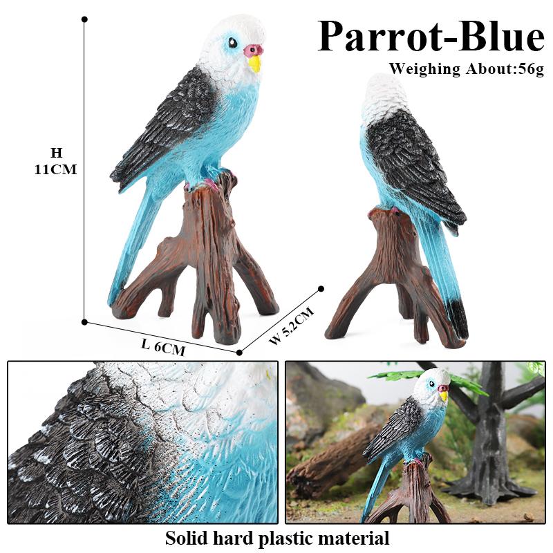 Oenux Forest Bird Animals Wild Ostrich Magpie Owl Crow Flamingos Figurines Action Figure PVC Garden Decoration Miniature Kid Toy