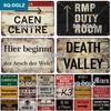 SQ-DGLZ Vintage Warning Death Valley Metal Sign Tin Sign Plate Home Bar Door Wall Decor Sticker Decoration Plaque Poster Gift