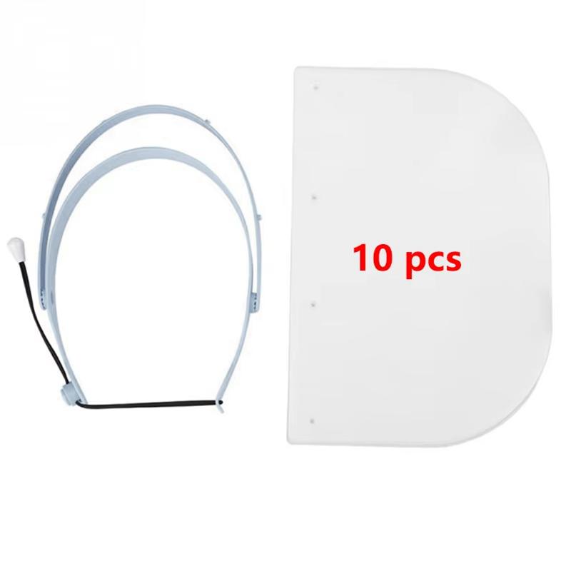 Dental Protective Face Dental Face Shield With 10Pcs Detachable Face Shield Anti-Fog Dustproof Replacement Covers Dentist Tools