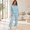Completo da Donna con Mezza Zip Felpa a Manica Lunga e Pantaloni con Tasche Completo Casual 2 Pezzi