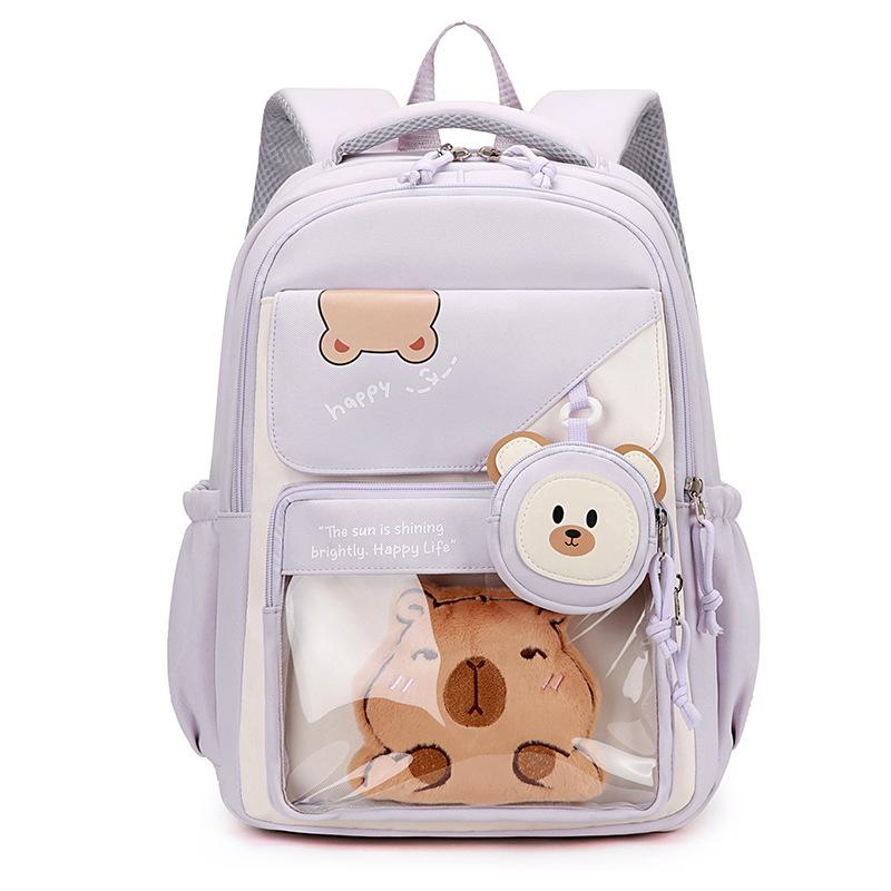 The new schoolbag is high-value, fresh and sweet, and the dopamine bar is a lightweight backpack for high school students.