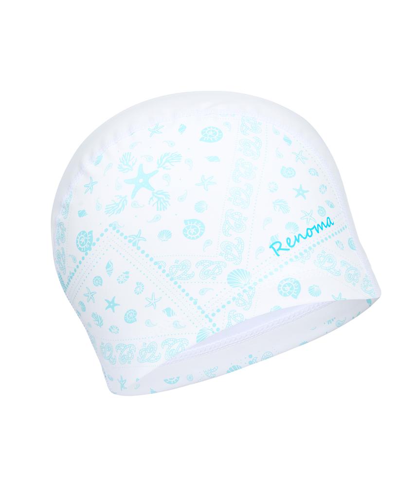 Lenomasuyeongbog Adult Beach Pattern Urethane Coated Swim Cap White Ro-Rc2G009-Wh