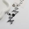 Trendy Acrylic Balloon Dog Keychain & Heart Pendant Backpack Accessory
