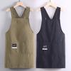 Durable Polyester Chef Apron Sleeveless CrossBack Design for Home Kitchen Restaurant Use Waterproof OilResistant with Pockets