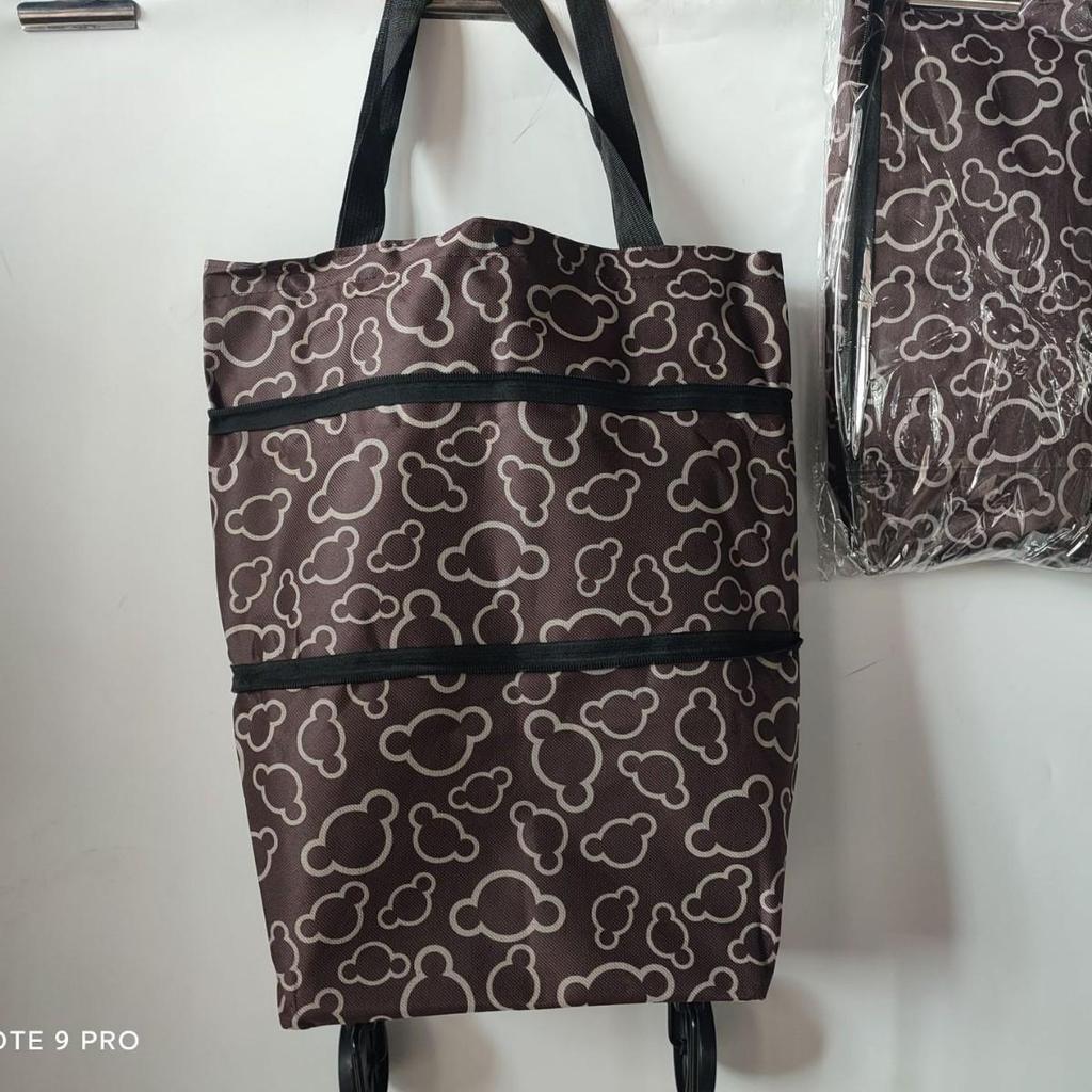 Faltbarer Polyester-Einkaufswagen mit Rädern - Tragbare Trolley-Tasche