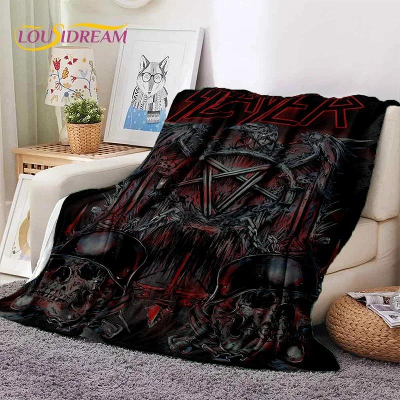 Rock Slayer Heavy Metal Band Soft Flannel Blanket for Beds Bedroom Sofa Picnic,Throw Blanket for Cover Outdoor Leisure Nap Gift