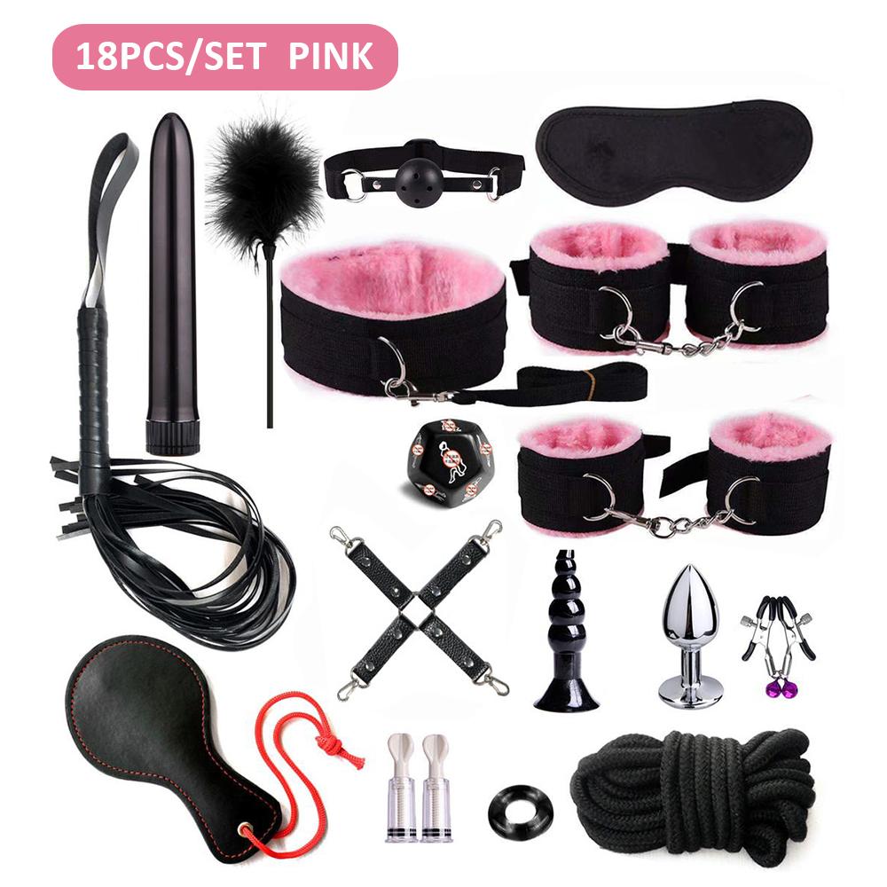 Sex Toys Set for Adult 18 Couple Flirt Game Handcuffs Anal Plug Vibrators  Erotic Products for Sexy Shop Sextots Woman