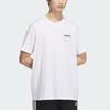 Adidas Logo Outdoor Fitness Training Casual Breathable Comfortable Round Neck Pullover Short Sleeve T-Shirt Unisex Tops White Black JI9080