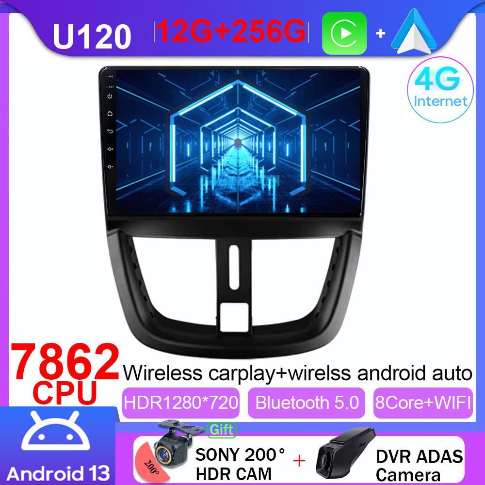 2 Din Android Radio Car Multimedia Player Wireless Carplay GPS WIFI For Peugeot 207 CC 207CC 2006 2007 2008 2009-2015 Auto WIFI