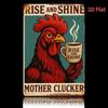 Vintage Metal Chicken Sign Farmhouse Wall Decor Retro Kitchen Art