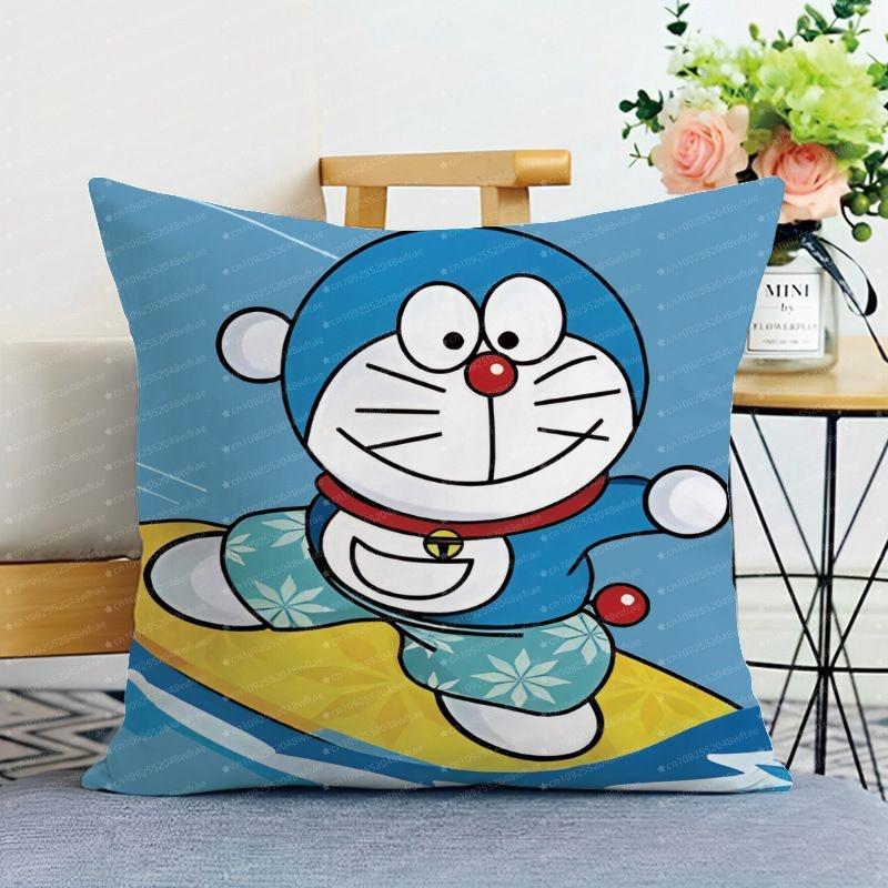 1Pc Doraemon Cartoon Sofa Living Room Pillow Machine Cat Doraemon Double Sided Printed Cushion Pillow Cover Children'S Gift