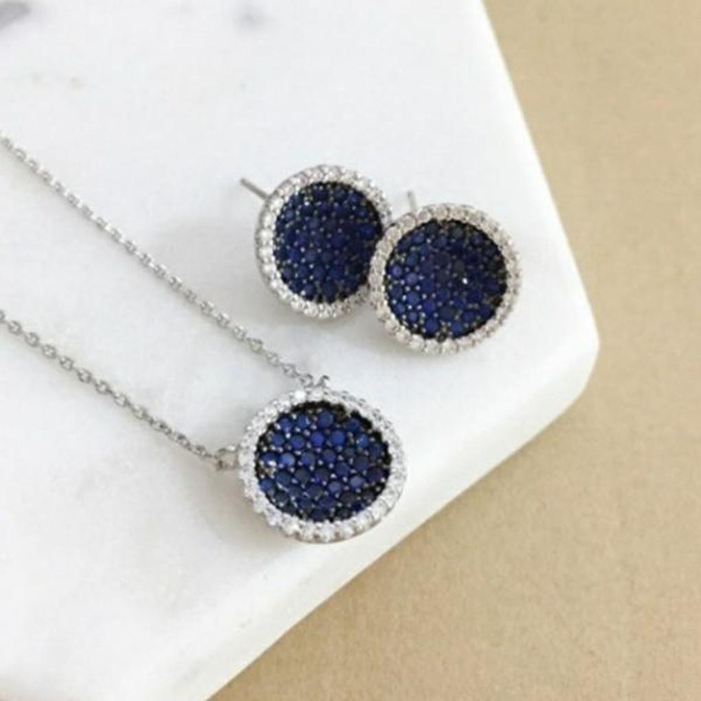 

Atria Luxury Blue Cubic One Necklace MSMNEFR0001BLF