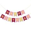 Birthday Party Decoration Bronzing Dovetail Flag Happy Birthday Birthday Flag Banner Bunting Custom