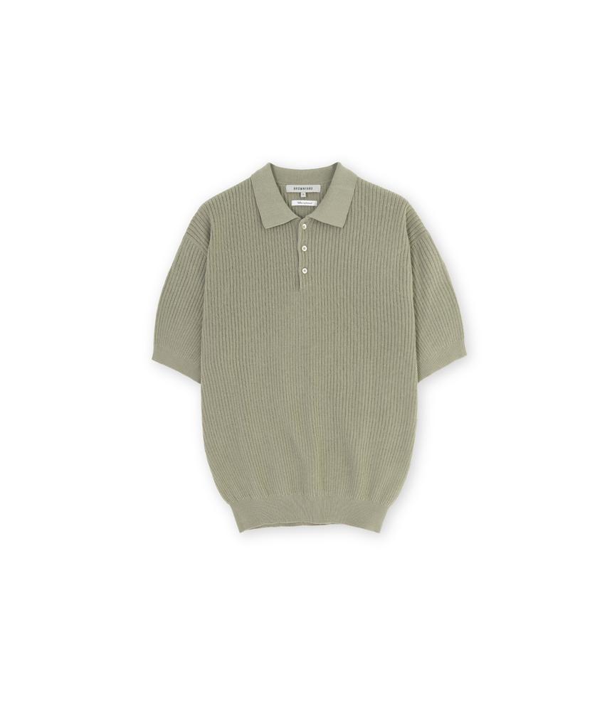 Beulaunyadeu Knit Polo Shirt, Vintage Khaki