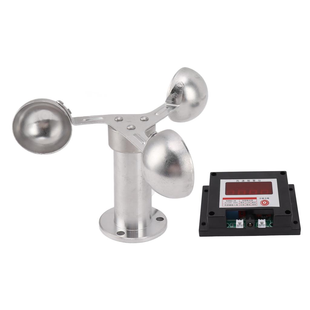 Macara turn Anemometru Alarmă Contor de viteză a vântului Stație meteo Alarmă de viteză a vântului 3 cupe Cupă de vânt 220V