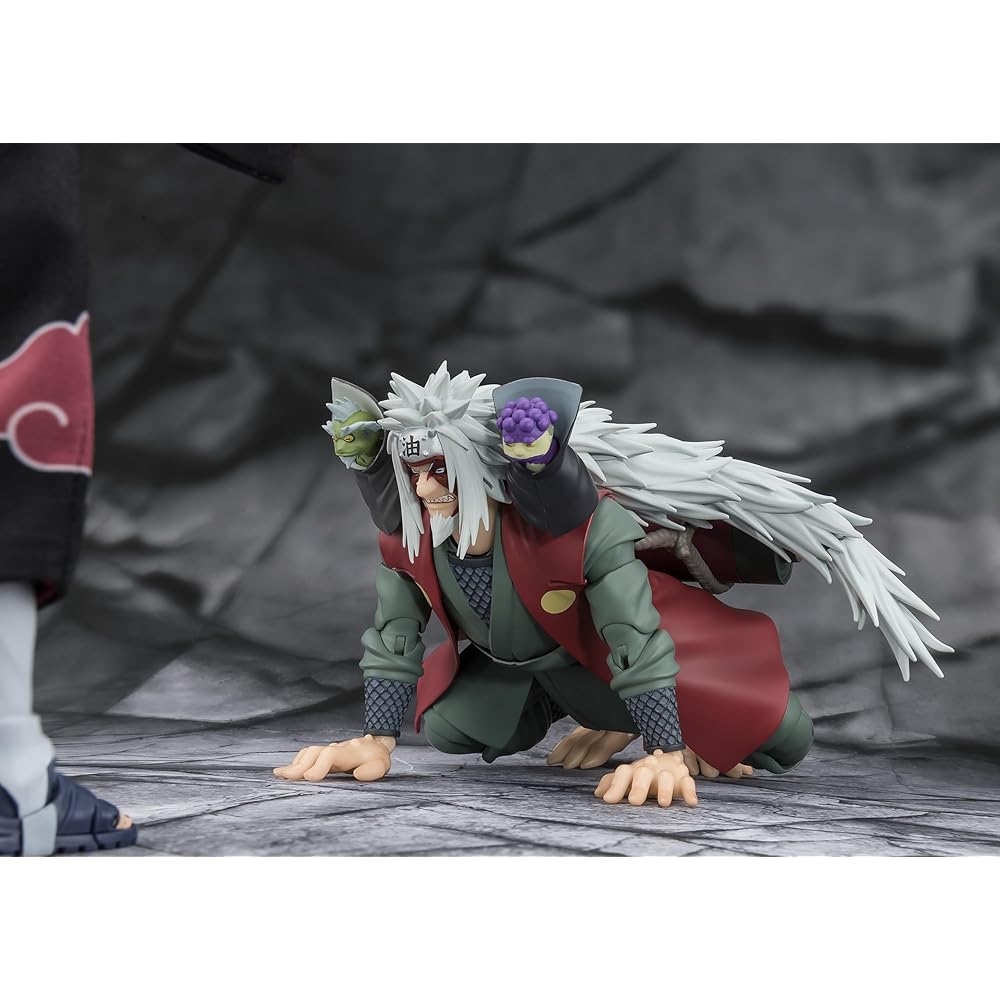 TAMASHII NATIONS Naruto S.H.Figuarts Jiraiya Sage Mode Action Figure with Accessories