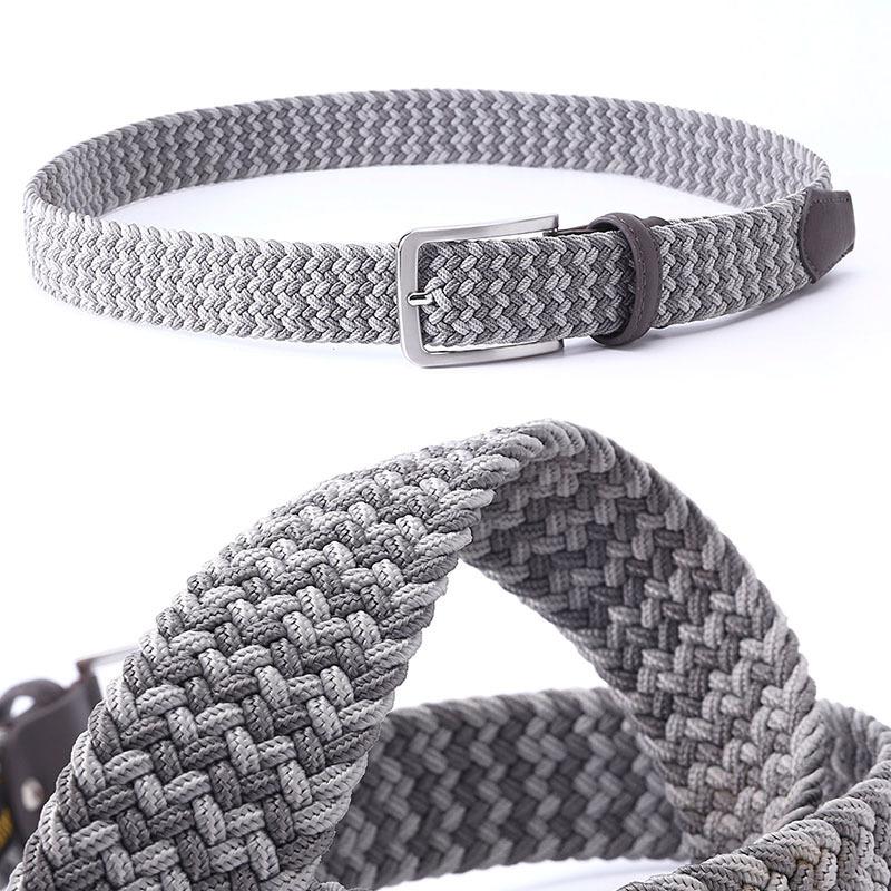 Non-Porous Non-Punching Men'S Canvas Belt Elastic Elastic Woven Belt Female Trendy Student Belt