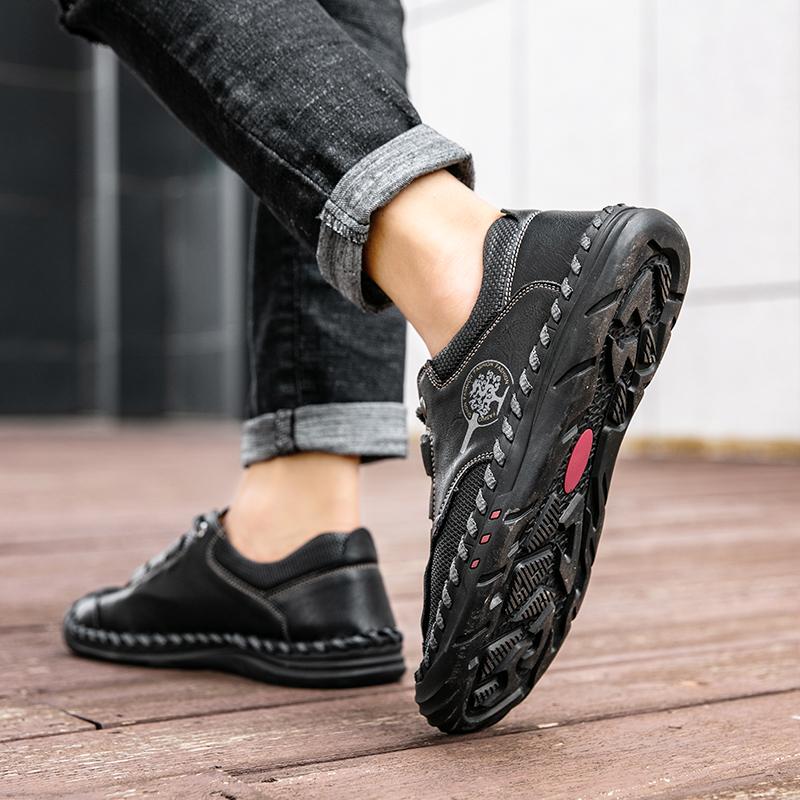 Pánské boty z pravé kůže, společenské boty, pánské boty pro volný čas, měkké boty na volný čas