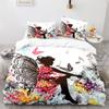 Butterfly Duvet Cover Set Blue Purple Wild Animals Bedding Set King Queen Size for Kids Girls Women Polyester Comforter Cover