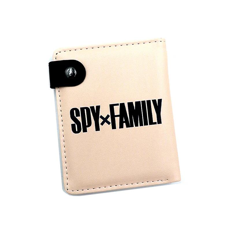 Anime Loid Anya Forger Yor PU Short Folding Wallet Coin Purse with Interior Zipper Pocket