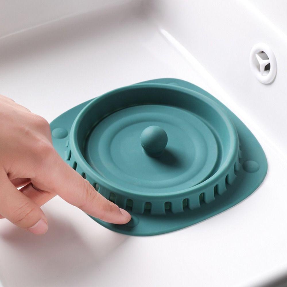 Anti-odor Kitchen Sink Filter Press Type Hair Catcher Stopper Portable Sewer Anti-Clogging