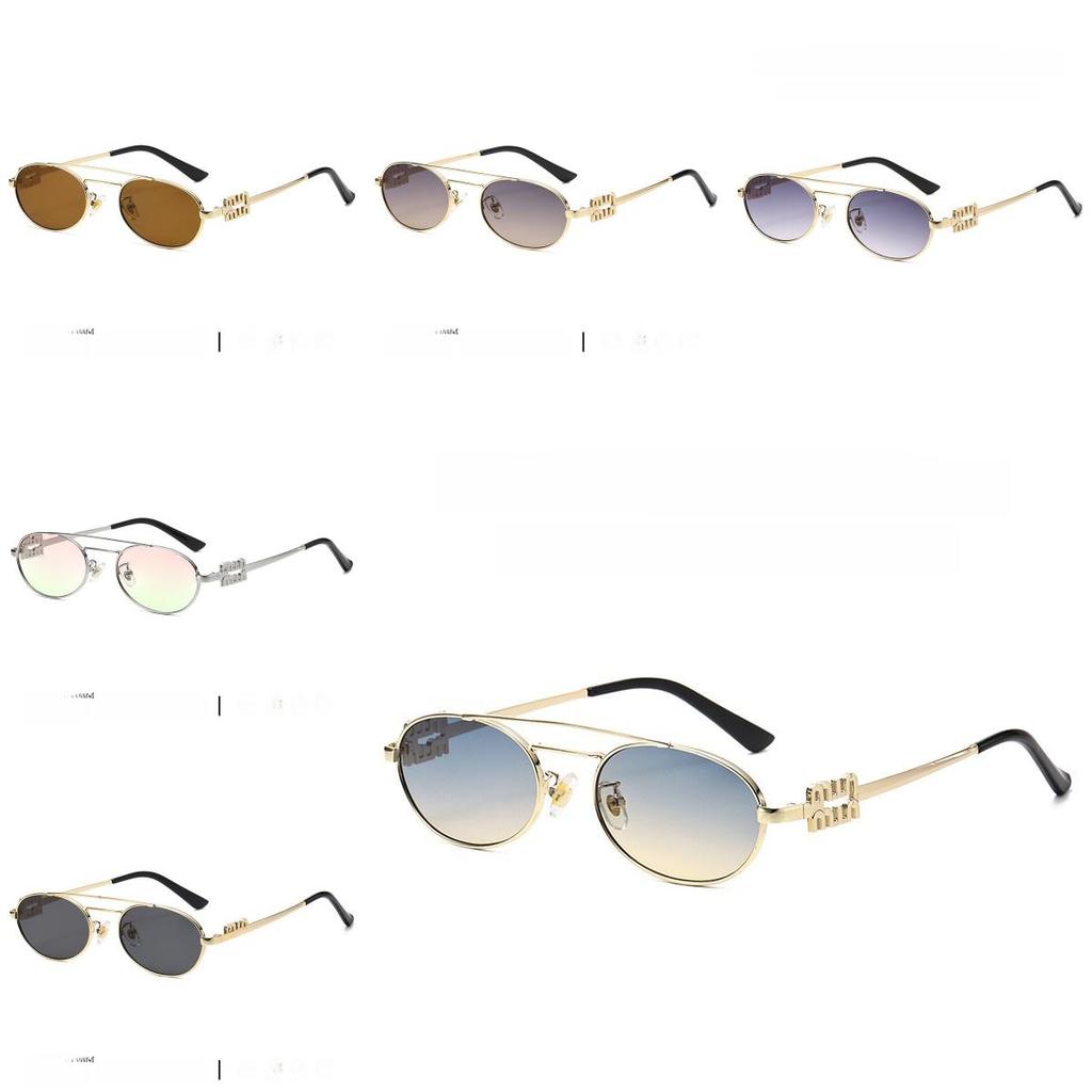 Euro Retro Oval Sunglasses With Uv400 Protection For Fashionable Sunwear And Outdoor Activities