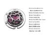 Heart-Shaped Crystal Mesh Folding Bag Hook
