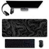 Tapis de Souris surdimensionné Lignes Abstraites Carte de Chaleur pour Gaming et Bureau
