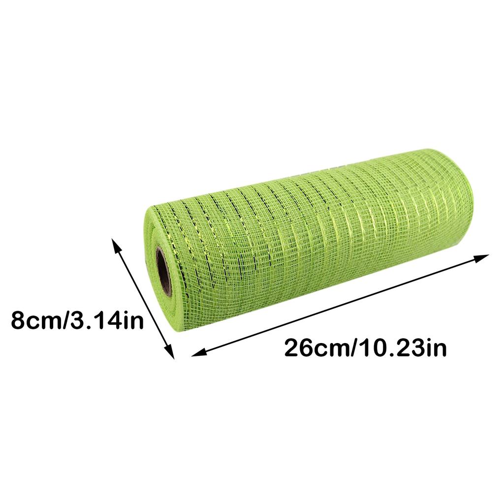 Mesh Ribbon 26cm Width 10yard Decorative Mesh Ribbon With Foil Ribbon Mesh Roll For Wreaths Swags Bows Wrapping Craft Decor
