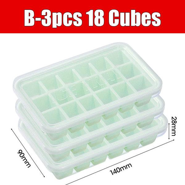Multifunctional Ice Cream Ice Lollipop Molds with Cube Cube Trays for Easy Clean Flexible 2 in 1 ice cubes Container with Lid