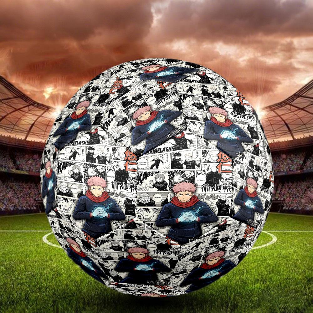Jujutsu Kaisen Print Size 5 Soccer Ball, Standard Match Football for Sports Game and Team Practice, Ideal Gift for Soccer Fans