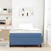 Platform Bed Frame Blue 120 X 200 Cm Corduroy Fabric