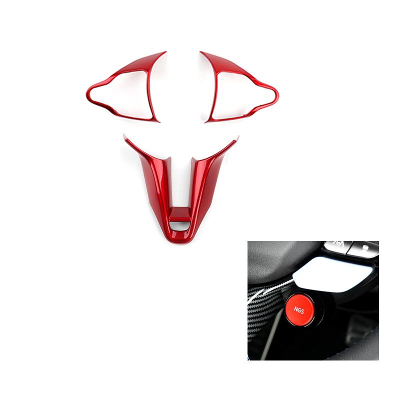 Für Hyundai Veloster JS N 2019-2023 i30 N /CN7 N 2024 2025 Auto Lenkrad Knopf Rahmen Kinn Dekoration Abdeckung Zierleiste