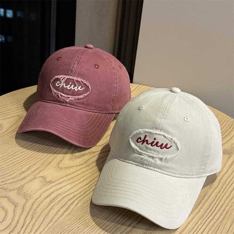 New Rags, Letter Stickers, Baseball Caps for Women, Spring and Summer, Wide Brims To Show Their Faces, Small Sunscreen, Sunshade, Peaked Caps for Men