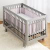 Multicolor Mesh Baby Crib Bumper with Railings for 4-Panel Beds
