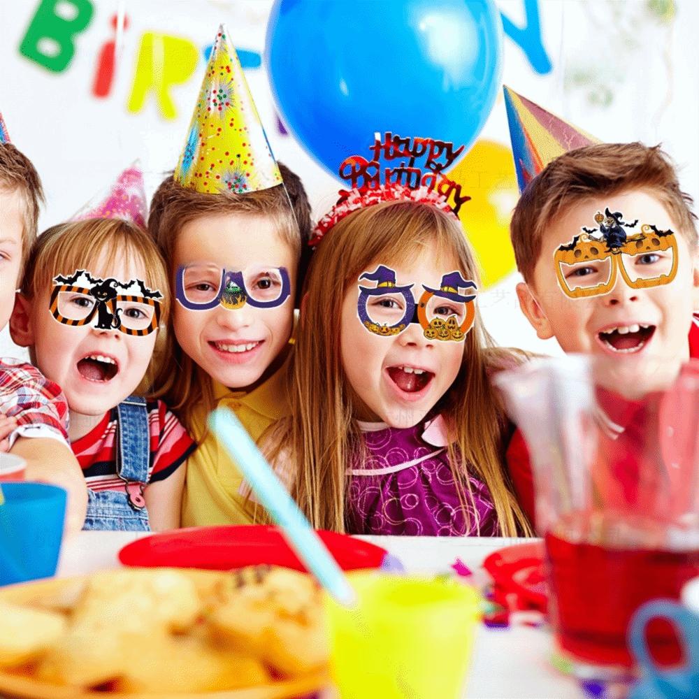 6 pcs Funny Cosplay Eyeglass Spider Design Party Photo Props Halloween Paper Glasses  Party