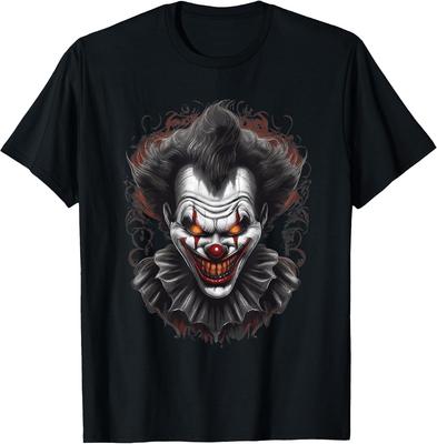 NEW! Halloween Scary Evil Clown Horror Tee - Made In Usa