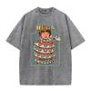 Vintage "Hugs" Snake Boy Print Washed Brown Retro Funny Casual T Shirt