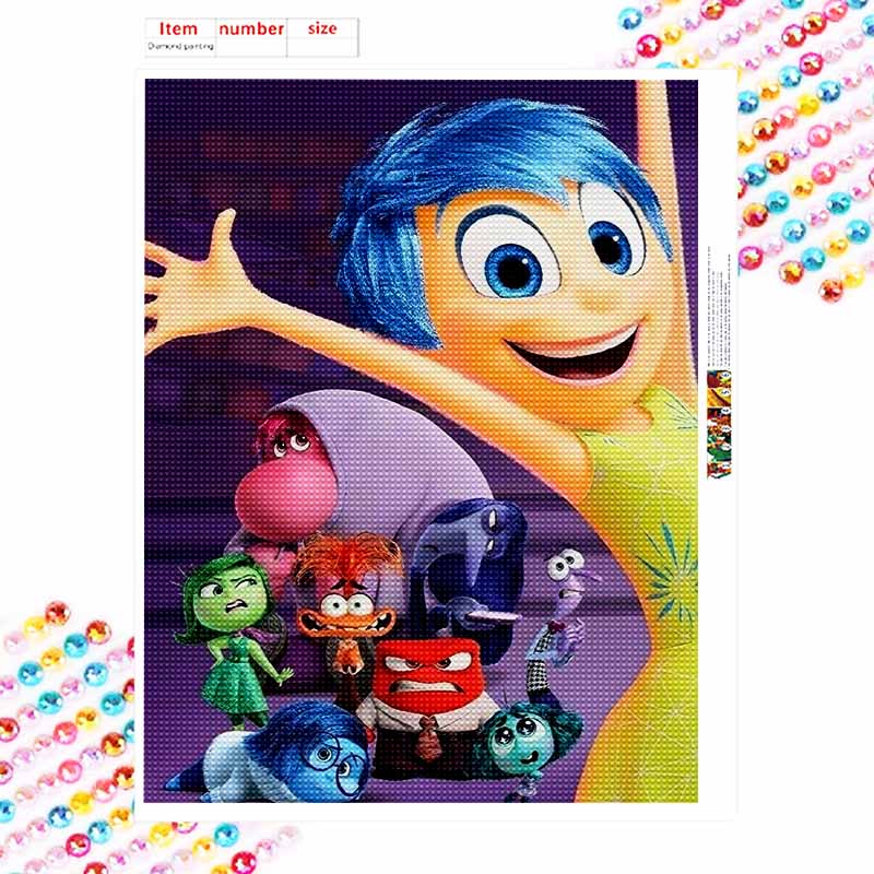 Disney Diamond Painting 5D Handmade DIY Inside Out Diamond Stickers Home Room Decorations Gifts
