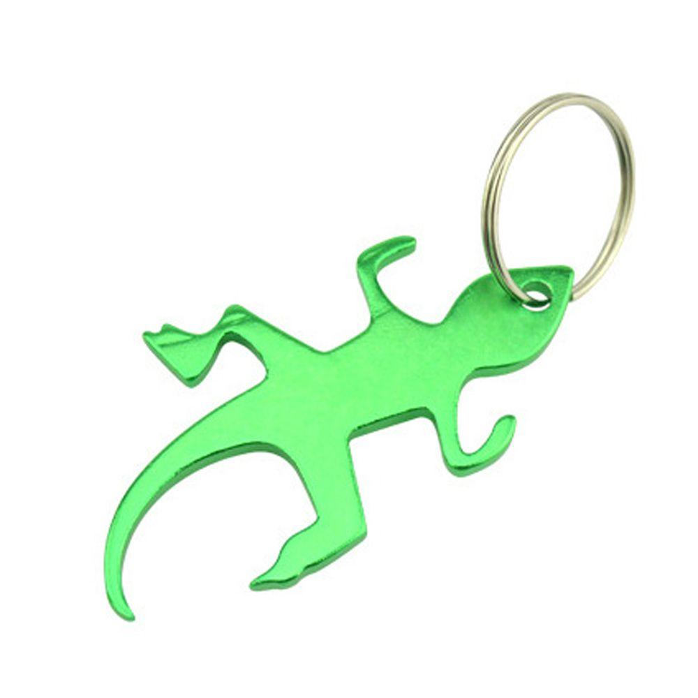 Novelty Creative Zinc Zinc Alloy Aluminum Lizard Shape Beer Corkscrew Openers Keys Ring Bottle Opener
