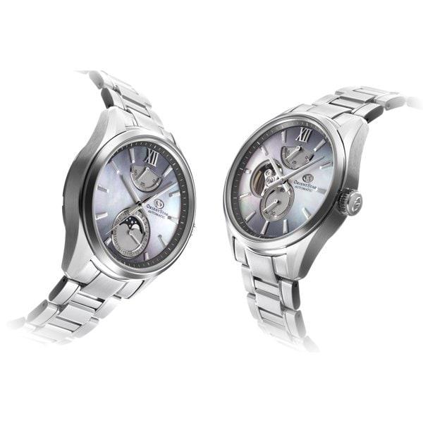 Orient RK-AY0201A (עכשווי M34 F7 Mechanical Moon Phase מתכת גברים מוגבלת) שעון עגול