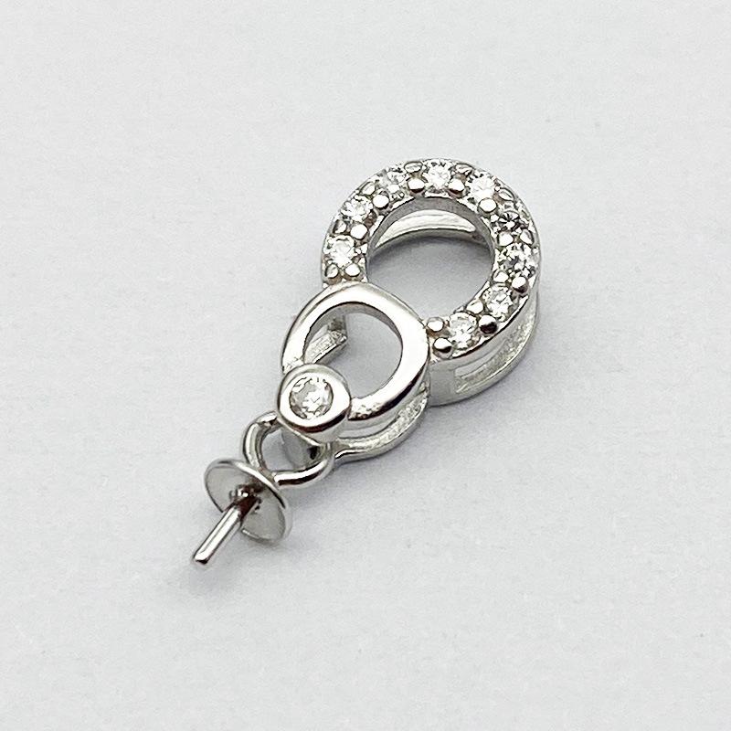 S925 Sterling Silver Gourd Pearl Pendant Setting for DIY Necklaces and Bracelets S925 Silver