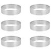 60 Pack Stainless Steel Tart Ring, Heat-Resistant Perforated Cake Mousse Ring, Round Ring Baking Doughnut Tools, 8cm