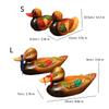 2 Pack Wood Mandarin Duck Ornaments Indoor and Outdoor Decorative Statues For Garden And Home Aesthetic Enhancement