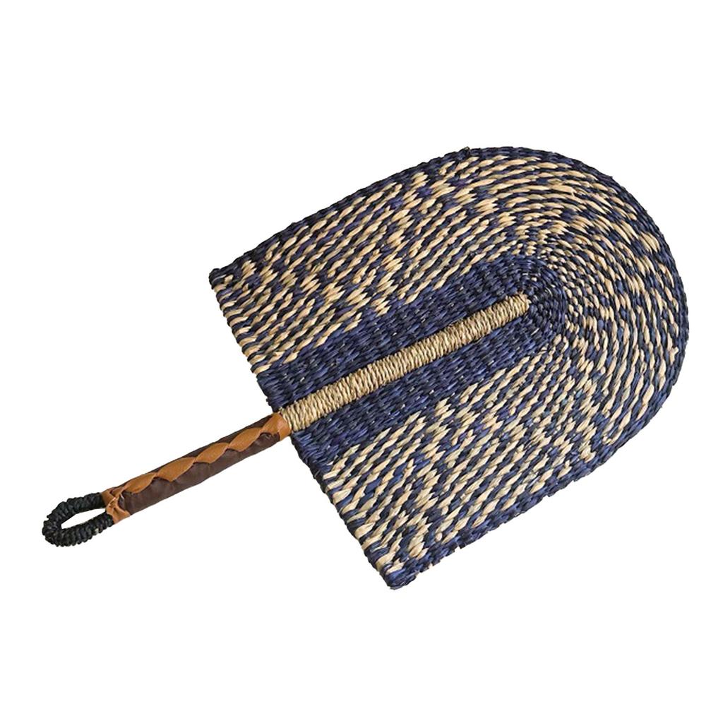Seaweed Weaving Fan Nordic Hand Woven Africans Elements Fans Portable Sturdy Handheld Straw Fan For Party Wall Decoration
