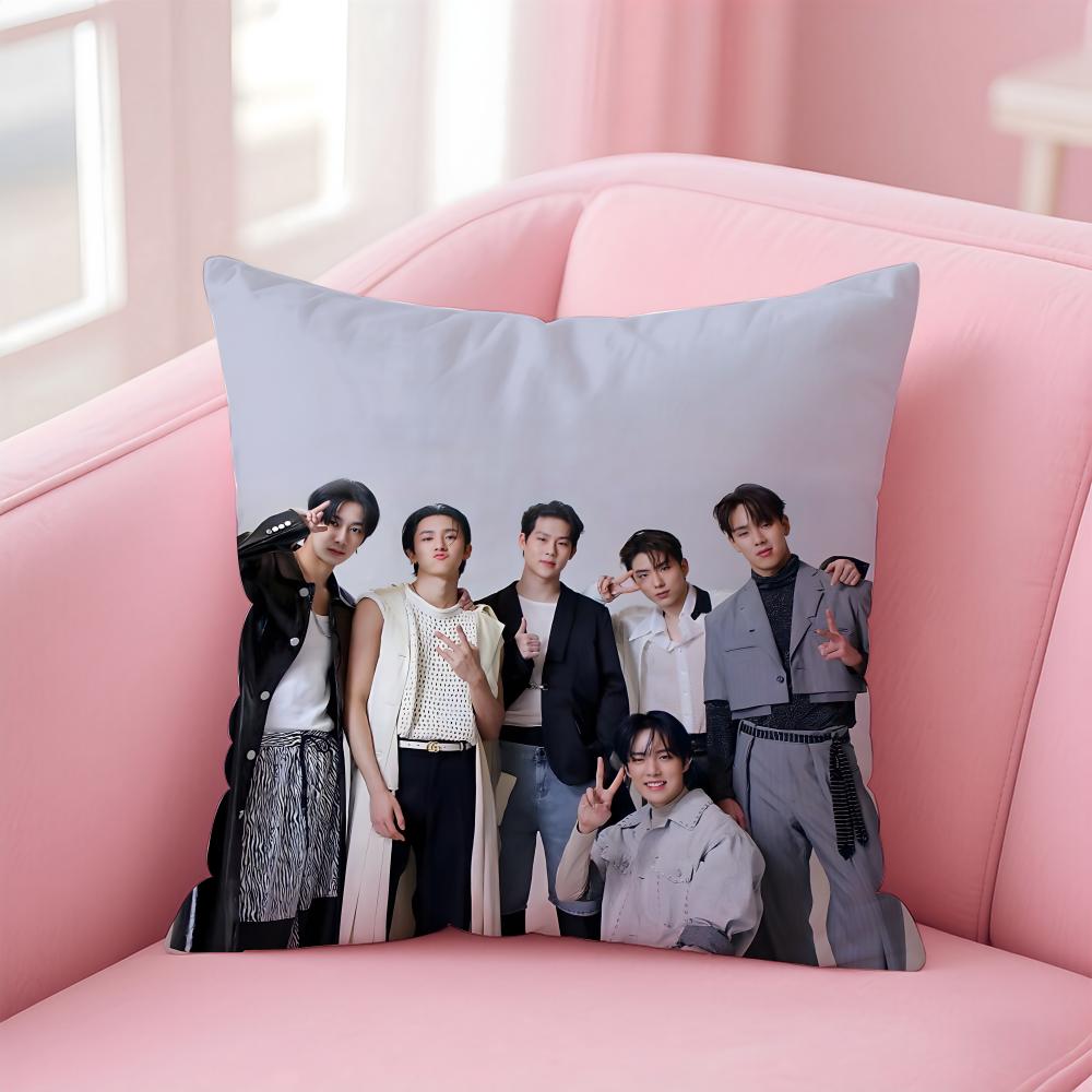 MMONSTA X Cushion Cover Pillowcase Short Plush Invisible zipper Room Sofa Cushion Cover