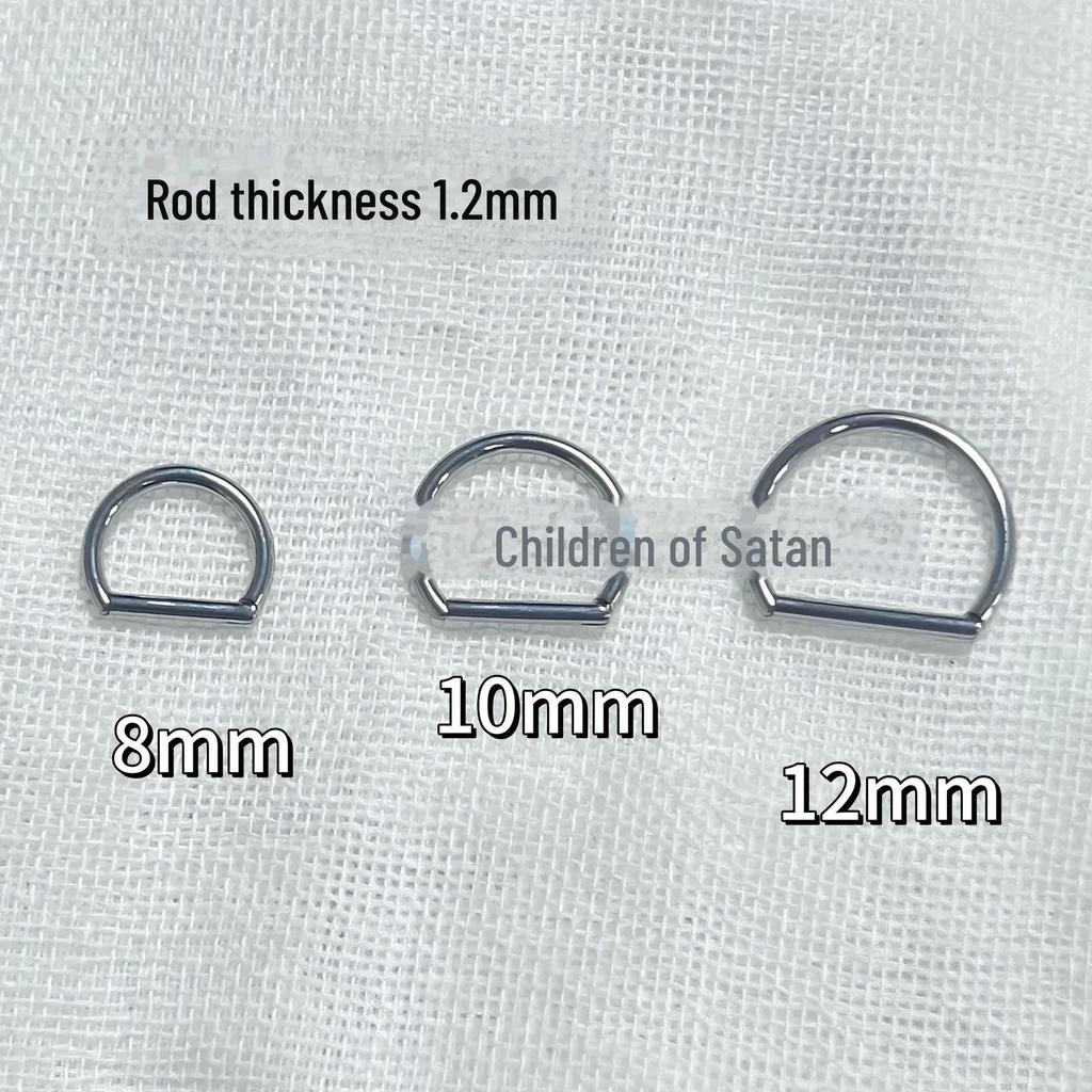 Satan's Child: Comfortable D-Ring Seamless Lip & Ear Stud for Easy Wear